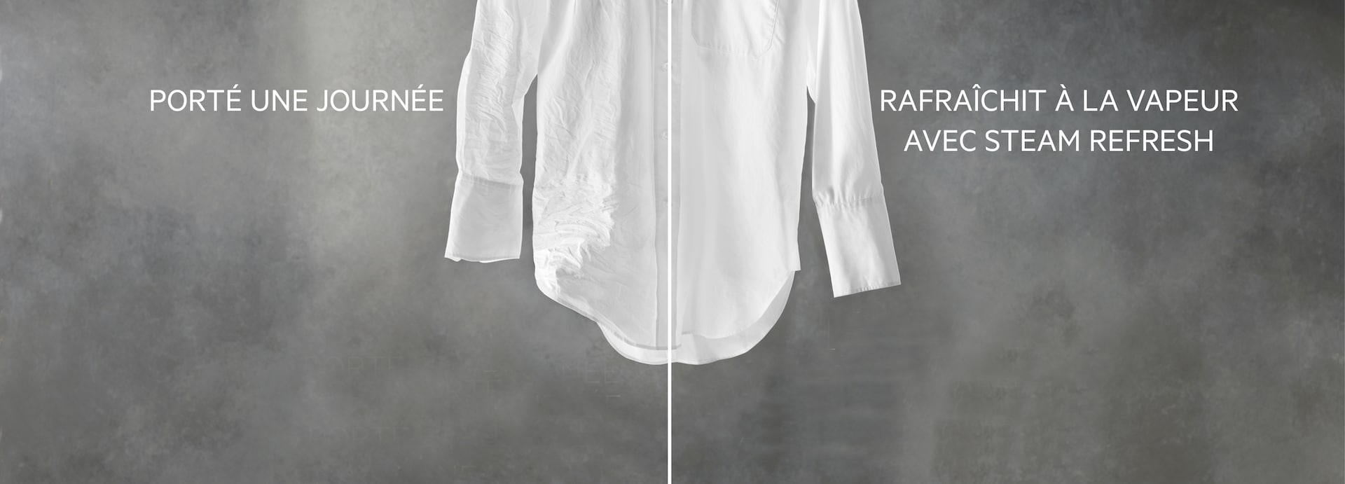 Avant-après chemise programme Steam Refresh